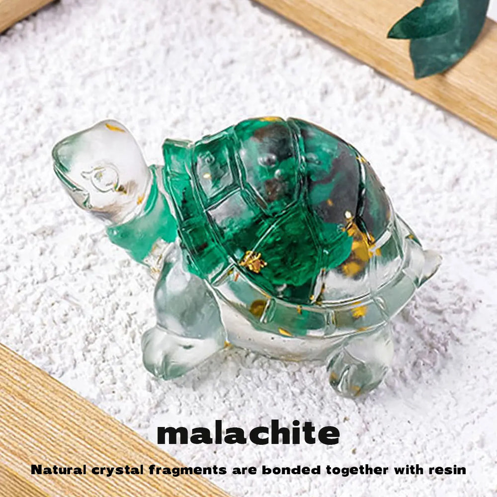 1PC Natural Crystal Rough Stone Turtle Statue Reiki Stone Tortoise Figurine Amulet Fengshui Sculpture for Home Office Decoration