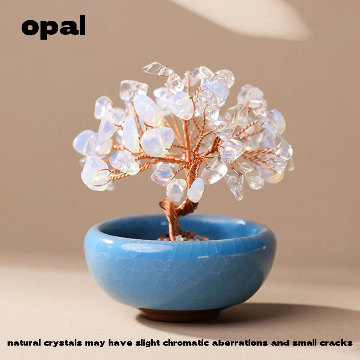 1PC Natural Crystal Tree Energy Stone Money Tree Copper Wire Wrapped Colorful Teabowl Yoga Feng Shui Trees Home Decor