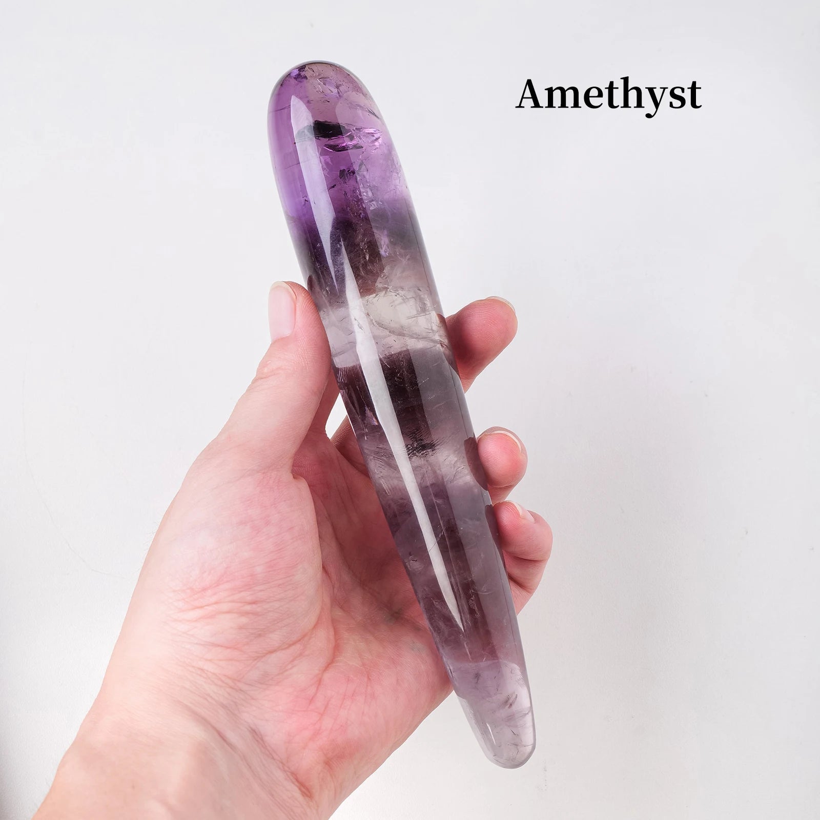 1PC Natural Healing Amethyst Crystal Massager Wand Rose Quartz Yoni Women Kegel Exerciser Vaginal Muscles Tightening Wand