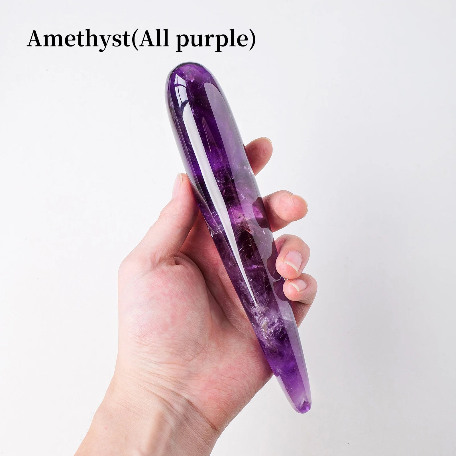 1PC Natural Healing Amethyst Crystal Massager Wand Rose Quartz Yoni Women Kegel Exerciser Vaginal Muscles Tightening Wand