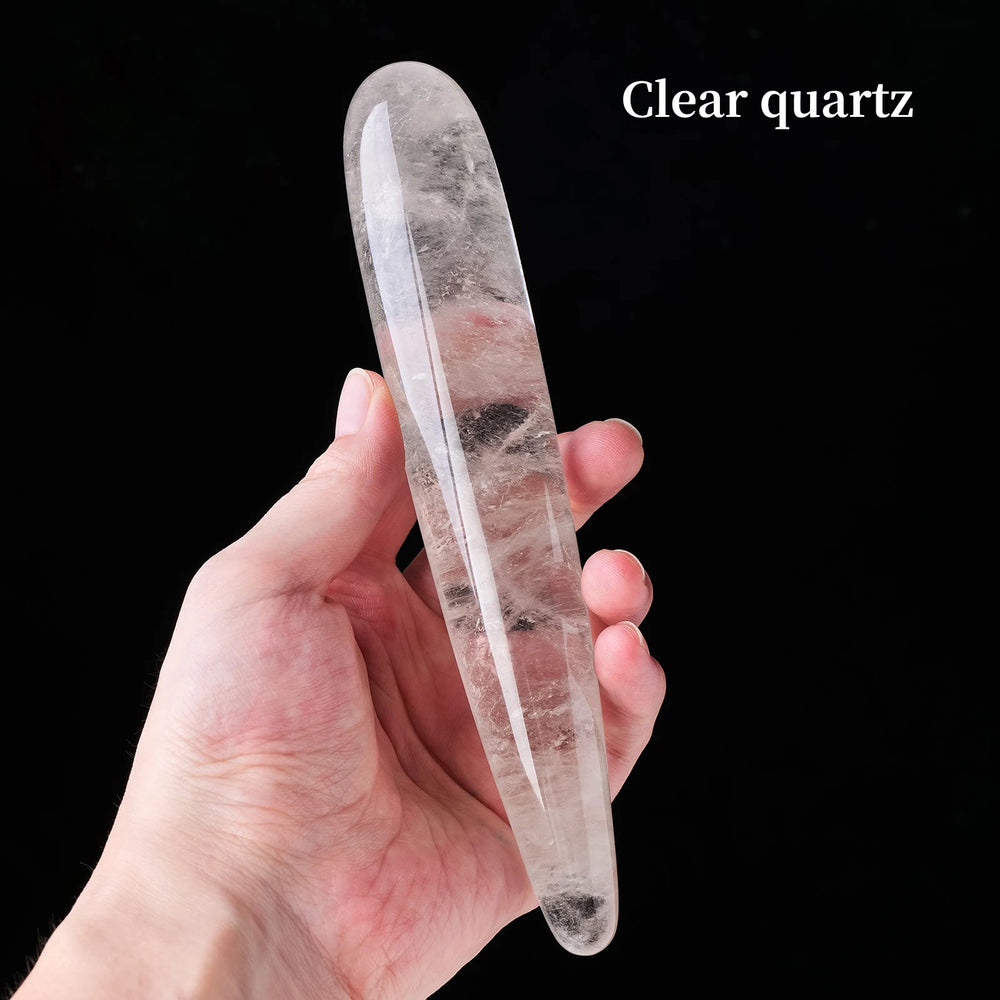 1PC Natural Healing Amethyst Crystal Massager Wand Rose Quartz Yoni Women Kegel Exerciser Vaginal Muscles Tightening Wand