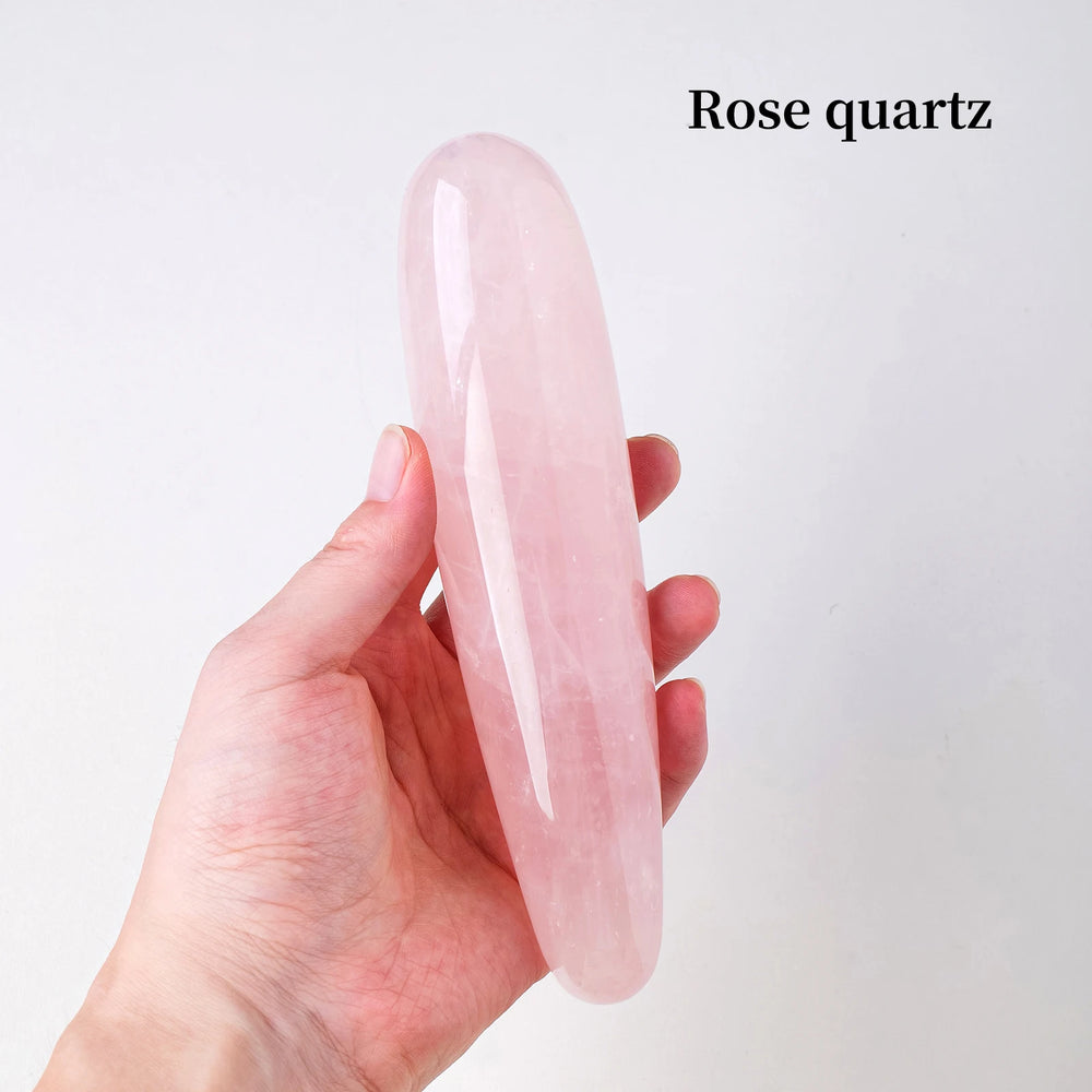 1PC Natural Healing Amethyst Crystal Massager Wand Rose Quartz Yoni Women Kegel Exerciser Vaginal Muscles Tightening Wand