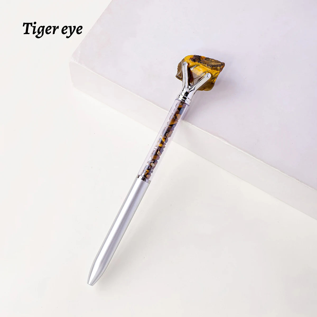 1PC Natural Healing Amethyst Crystal Original Raw Stone Cylindrical Pen Ballpoint Pen Student Stationery Office Business Gifts