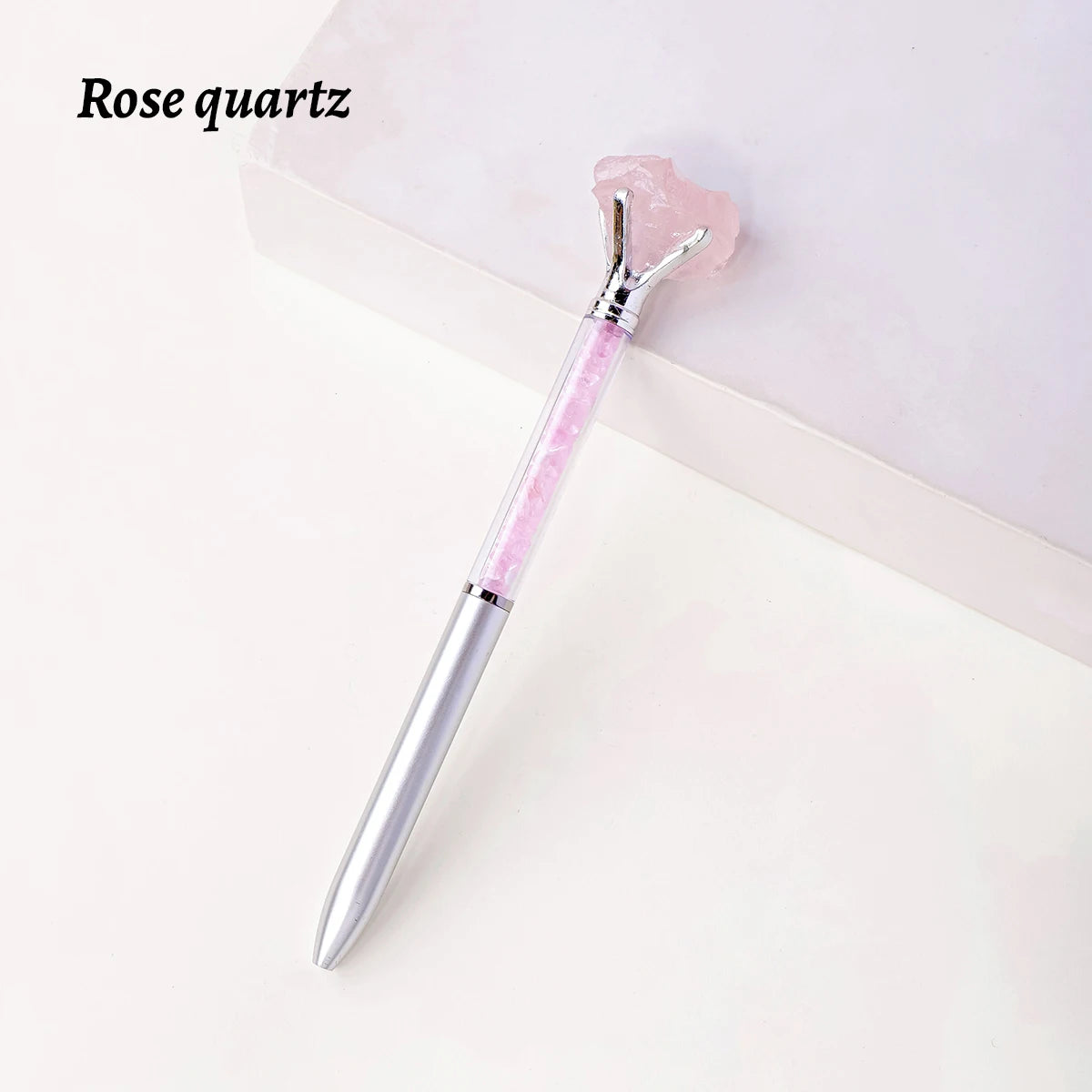 1PC Natural Healing Amethyst Crystal Original Raw Stone Cylindrical Pen Ballpoint Pen Student Stationery Office Business Gifts