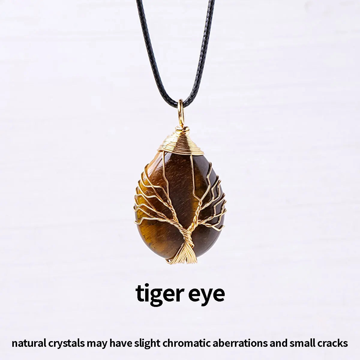 1PC Natural Life Tree Water droplet Shape Pendant Energy Necklace jewelry Reiki Beloved Female Mom Mother's Day