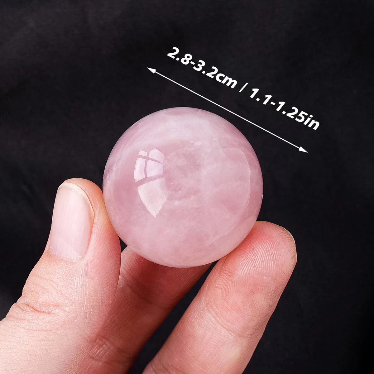 1PC Natural Pink Crystal Ball Rose Quartz Magic Sphere Polishing Mineral Reiki Ball Massage Treatment Stone Home Decoration