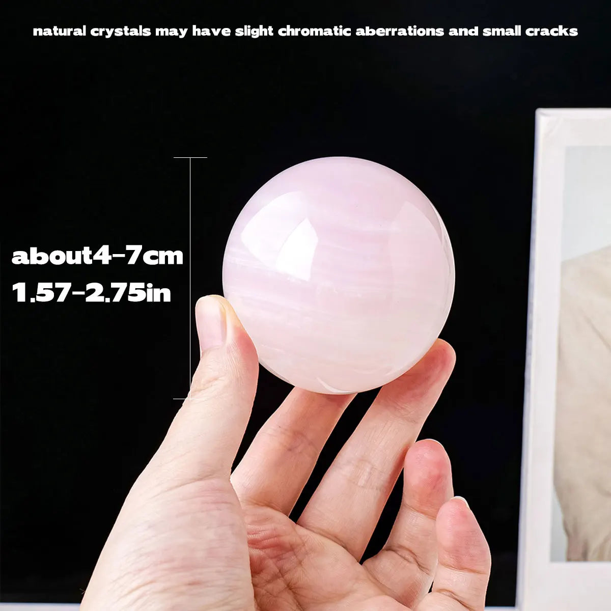 1PC Natural Pink Crystal Ball Rose Quartz Magic Sphere Polishing Mineral Reiki Ball Massage Treatment Stone Home Decoration