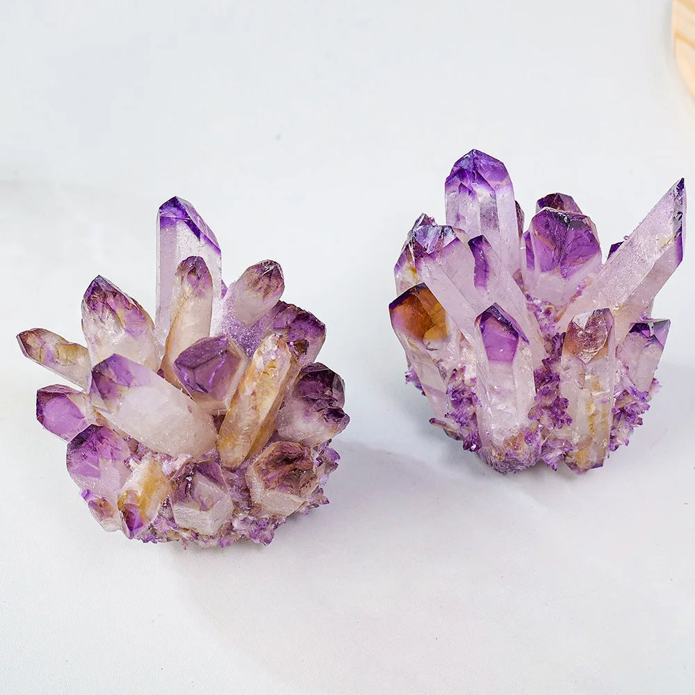 1PC Natural Purple Crystal Cluster Original Stone Mineral Specimen Piece High Penetration Crystal Trophy Healing Stone