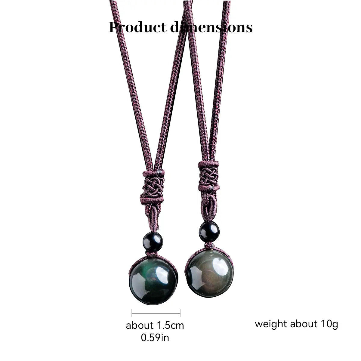 1PC Natural Rainbow Eye Obsidian Crystal Ball Pendants Energy Necklace Accessories Men's jewelry Gifts