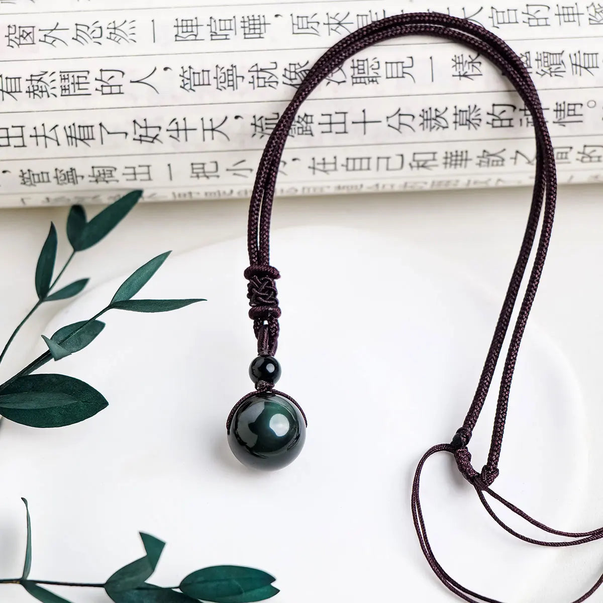 1PC Natural Rainbow Eye Obsidian Crystal Ball Pendants Energy Necklace Accessories Men's jewelry Gifts