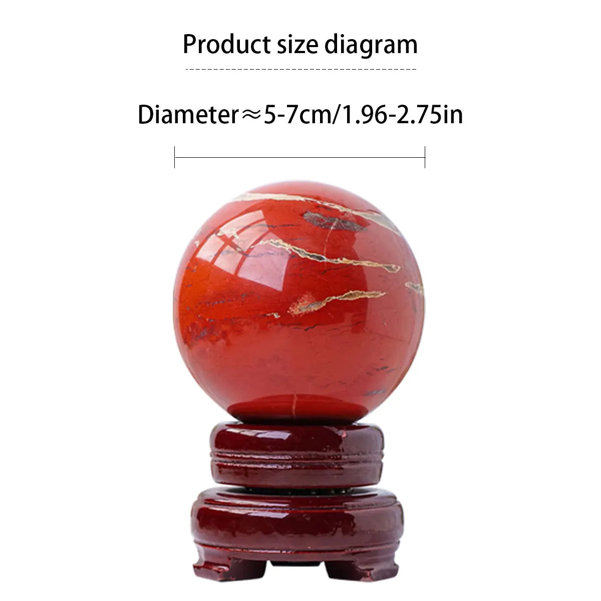 1PC Natural Red Jasper Crystal Ball Yoga Healing Meditation Energy Collection Stone Home Feng Shui Decoration