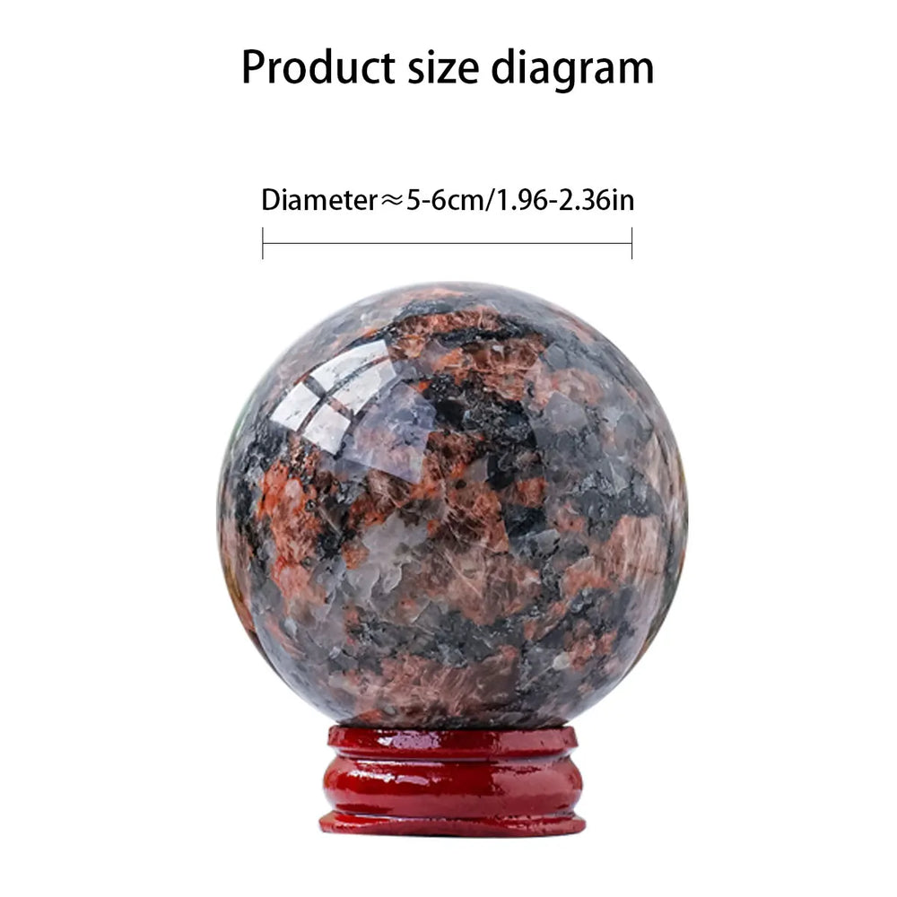 1PC Natural Red Katophorite Crystal Ball Hand Grinding And Polishing Home Decoration Ornaments Feng Shui Marble Magic Gifts