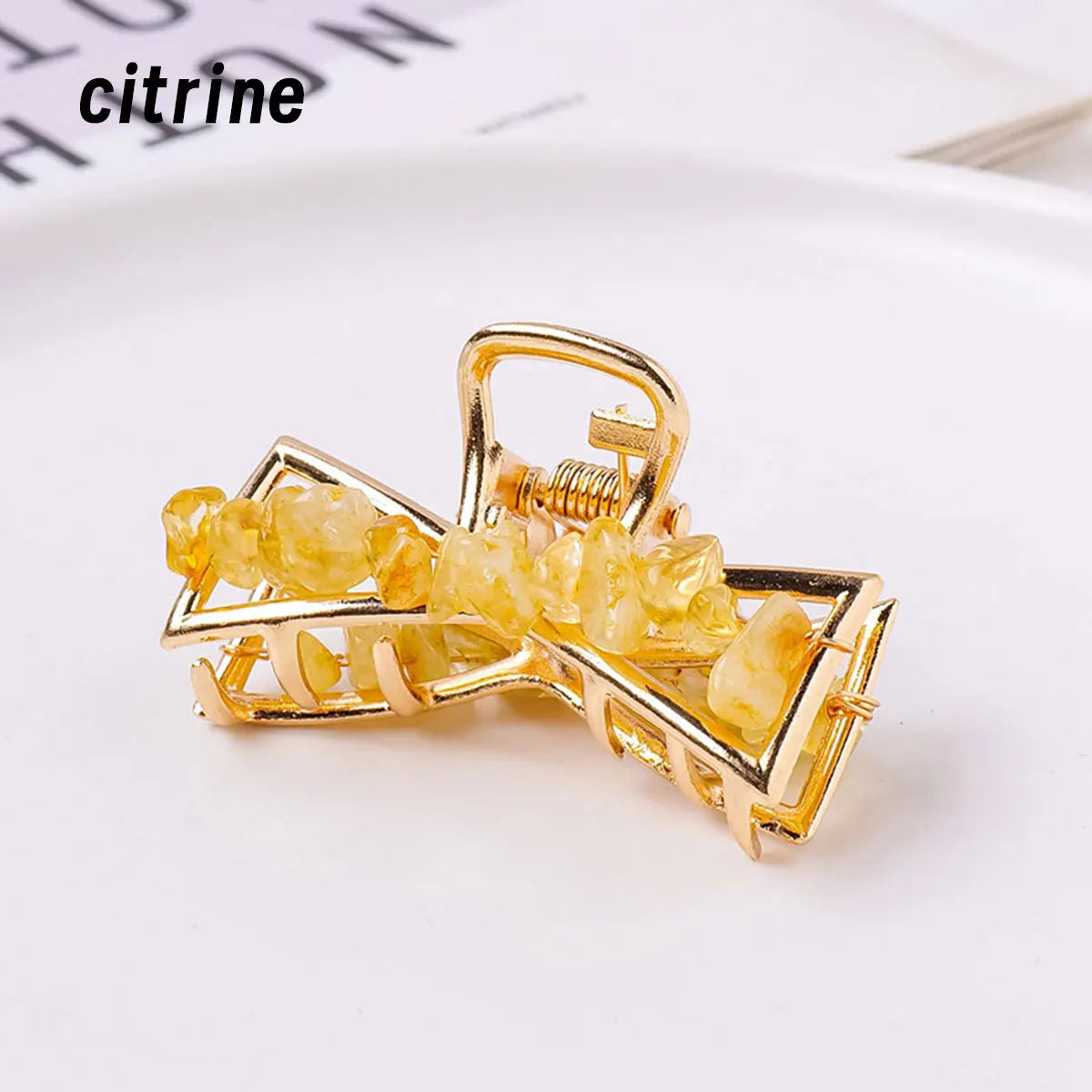 1PC Natural Stone Hair Accessories DIY Handmade Crystal Health Energy Macadam Decoration Crystal Hairpin Children's Day Gifts