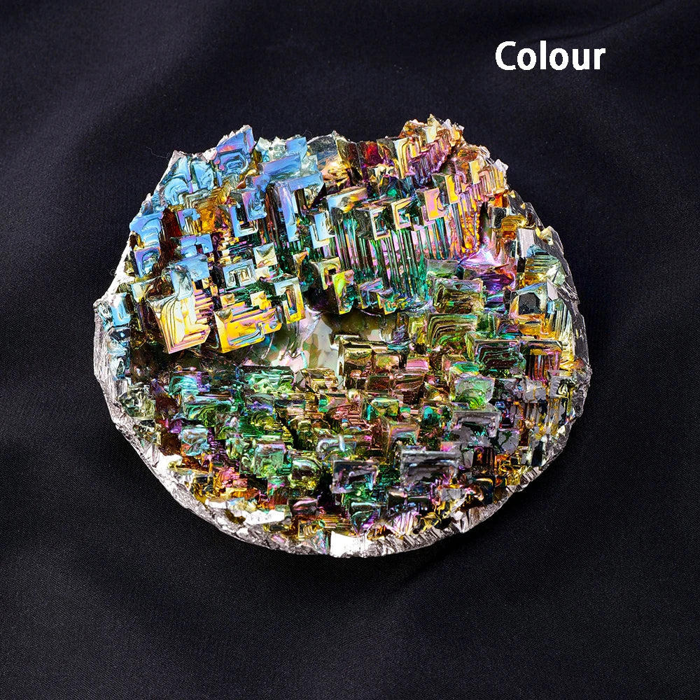 1PC Natural Stone Rainbow Bismuth Ore Crystal Cornucopia Mineral Specimen Collection Home Decoration