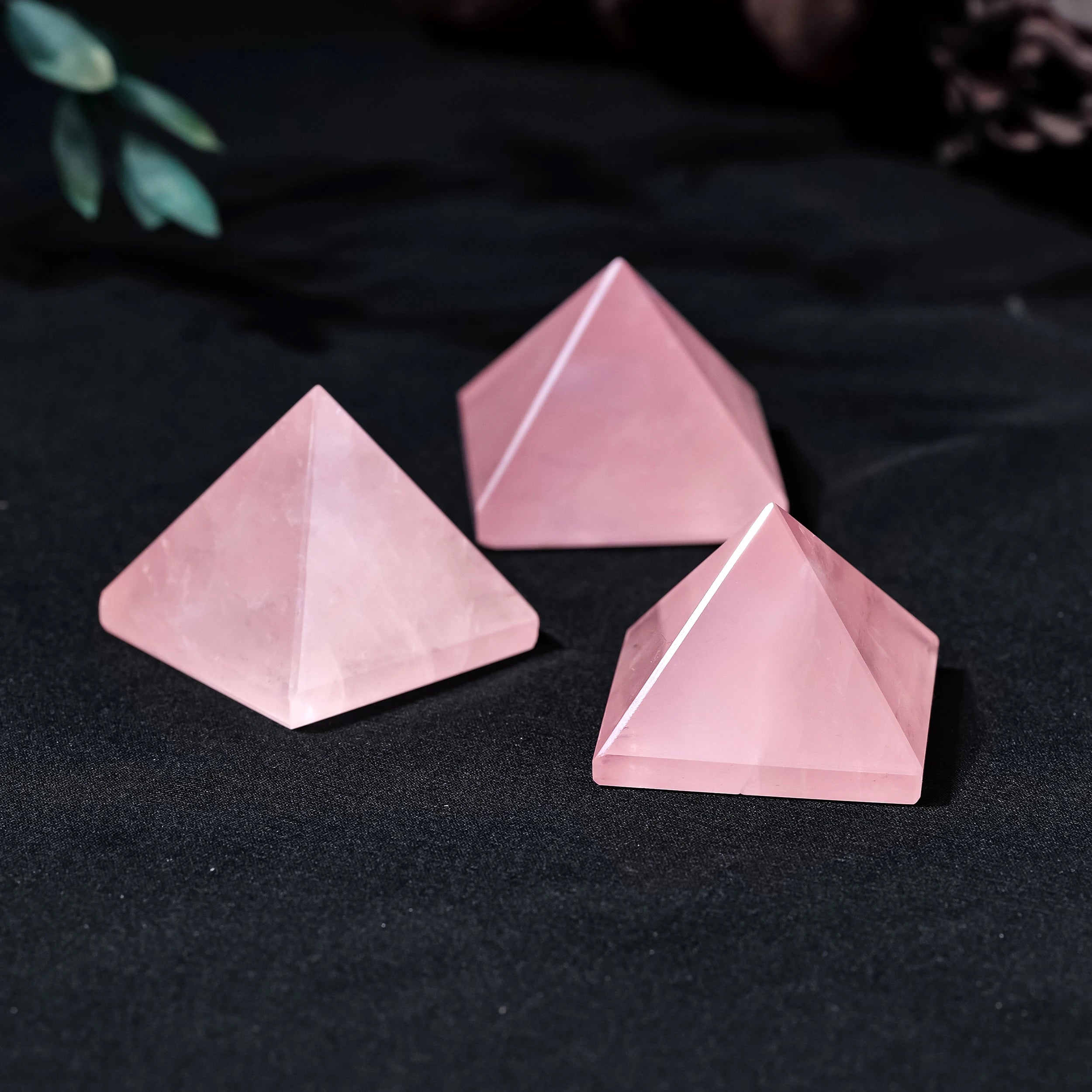 1PC Natural Stones Rose Quartz Crystal Pyramid Quartz Healing Stone Chakra Reiki Crystal THome Decor Crafts