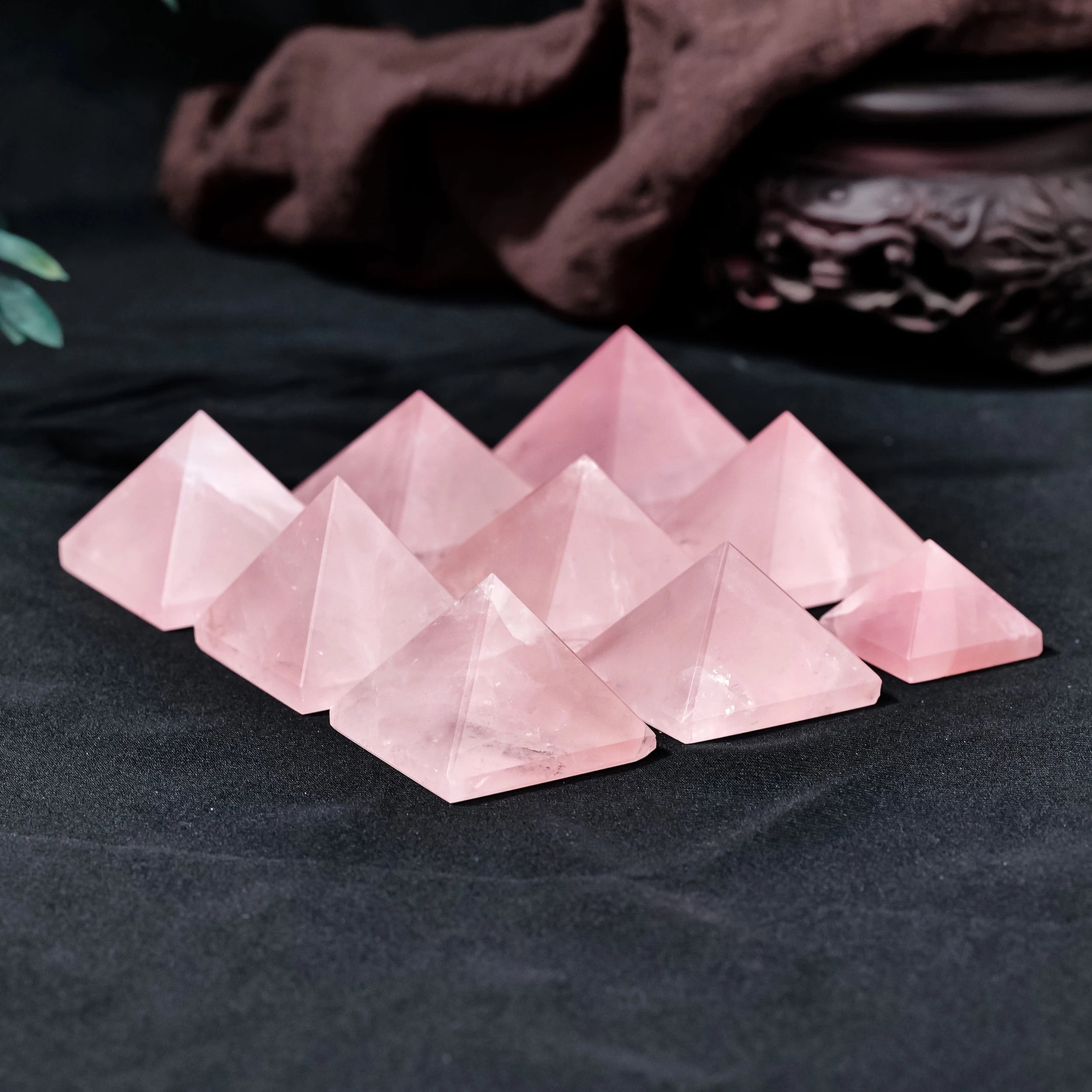 1PC Natural Stones Rose Quartz Crystal Pyramid Quartz Healing Stone Chakra Reiki Crystal THome Decor Crafts