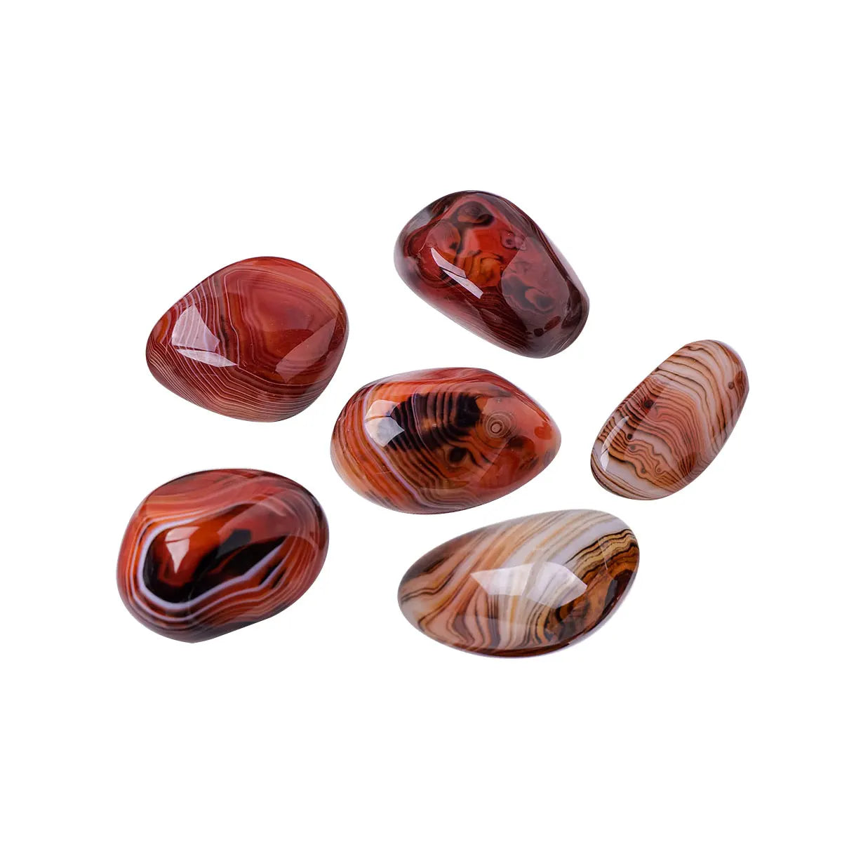 1PC Natural Stones Sardonyx Agate Crystal Sphere Strong Brown Red Banded Crystal Mineral Collection Decoration