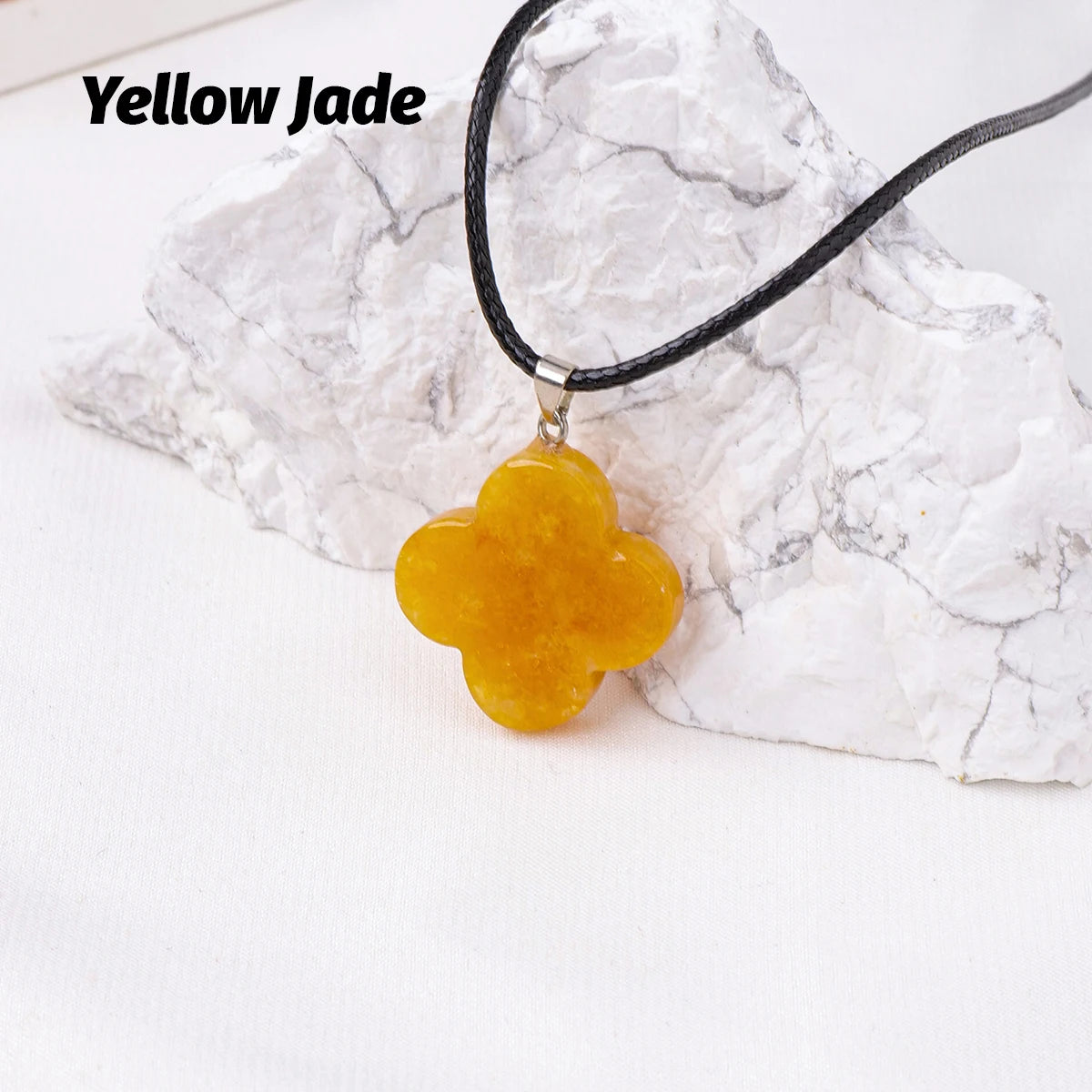 1PC Natural crystal Lucky Flower Crystal Necklace Holiday Style Pendant Jewelry Women Gifts Healing Crystals DIY Jewelry