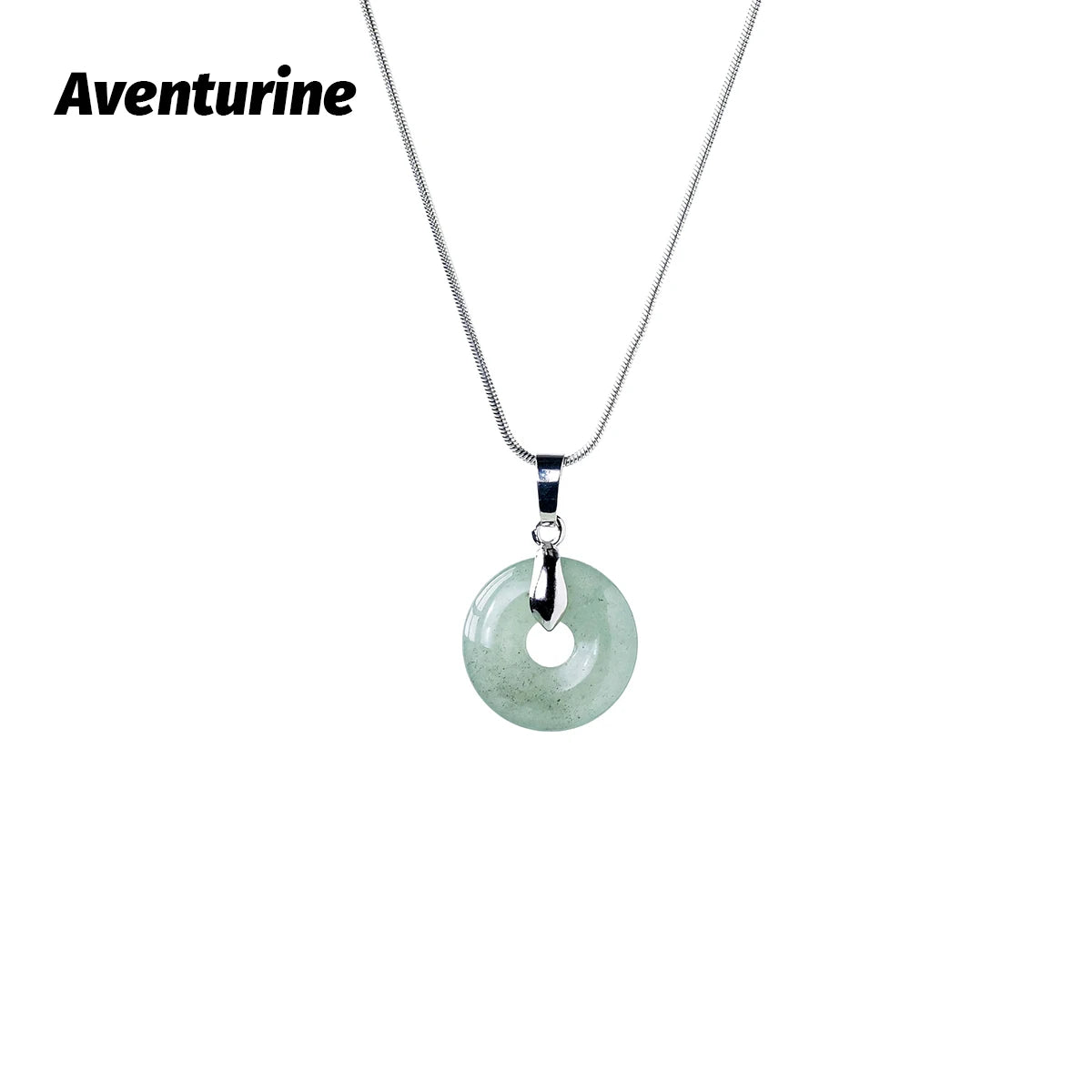 1PC Natural crystal donut Simple Round Big Hole Crystal Lucky Necklace Pendant Jewelry Women Gifts Healing Crystals DIY Jewelry