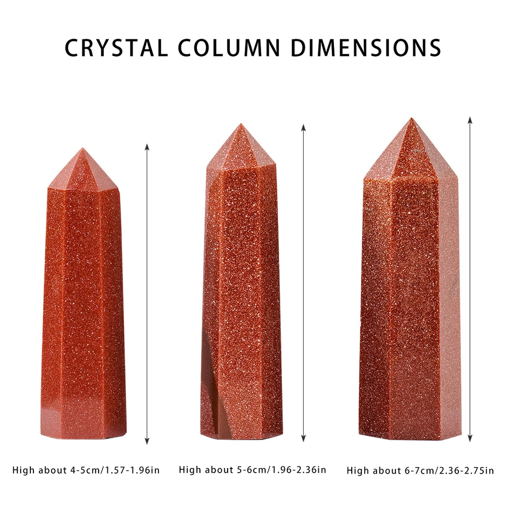 1PC Synthetic quartz Crystal Red Sandstone Hexagonal Prisms Point Beautiful Ornament For Home Decor Energy Stone Pyramid