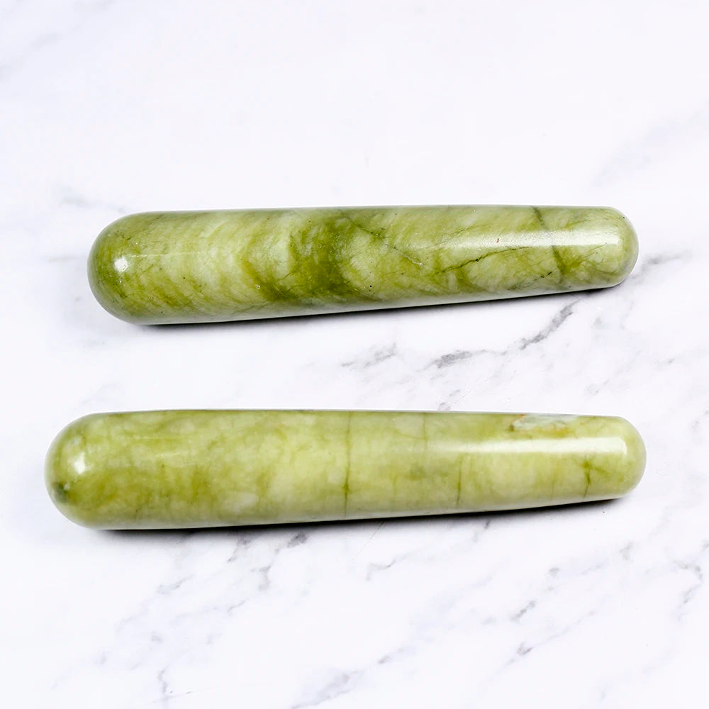 1PC good Quality Natural Green jade xiuyu Wands Gemstone Crafts Pleasure Wand Body Hand Massage Wood Magic Stone Ornament Gifts