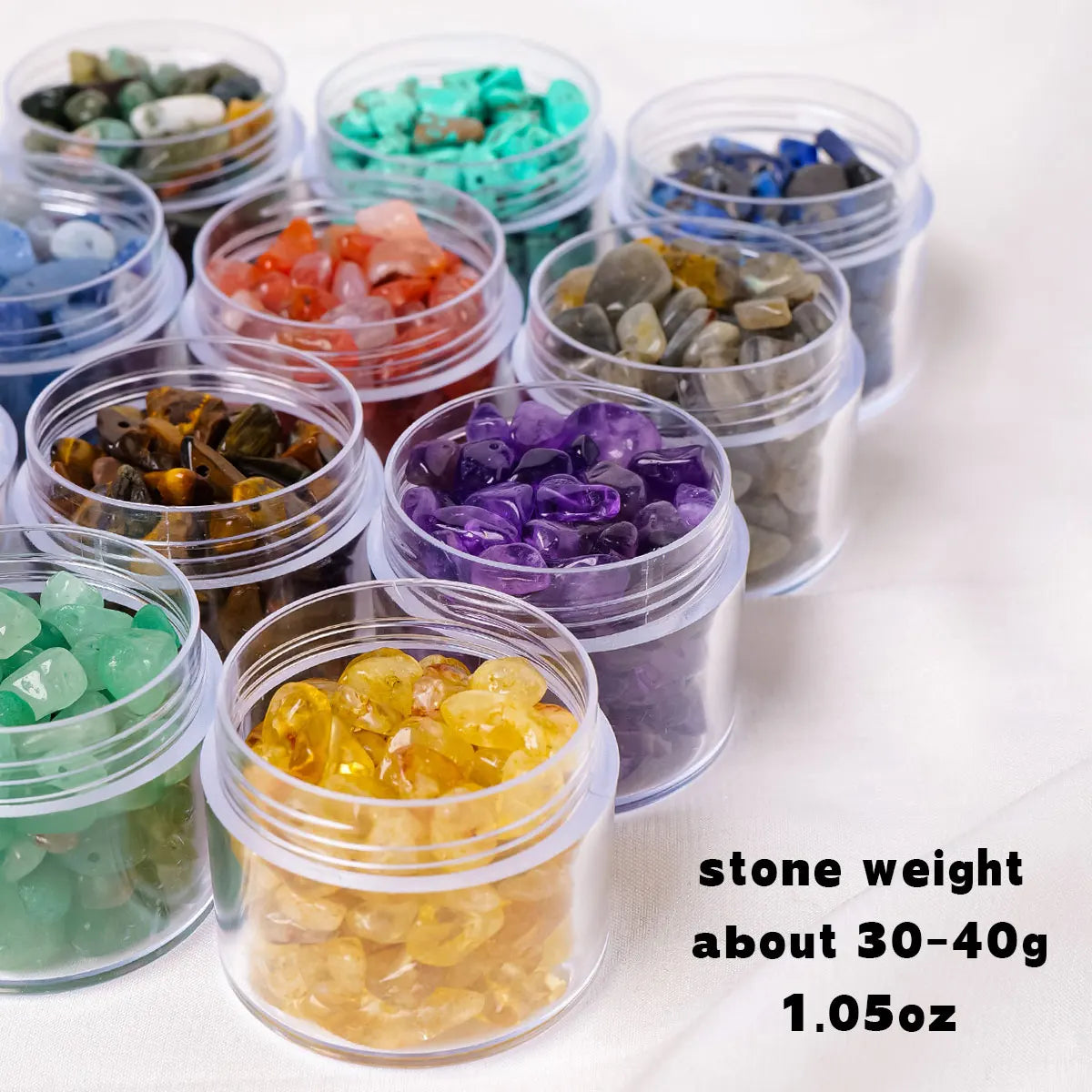 1box Natural Crystal Stone Seven Chakras Mineral Specimen Collection Box Healing Stone Energy Quartz Yoga Aura