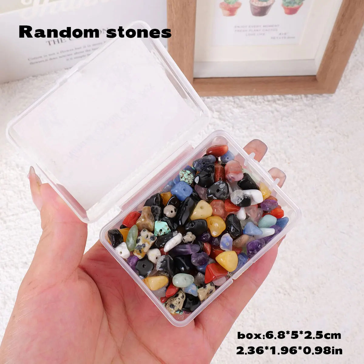 1box Natural Stones Mixed Crystal Material Crystal Gravel Stone Chips Ore Minerals Reiki Specimen Gemstones Aquarium Decoration