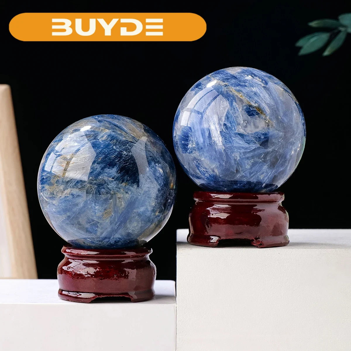 1PC Natural Blue Kyanite Rough Polished Mineral Sphere Healing Crystal Ball Decoration Gemstone Specimen