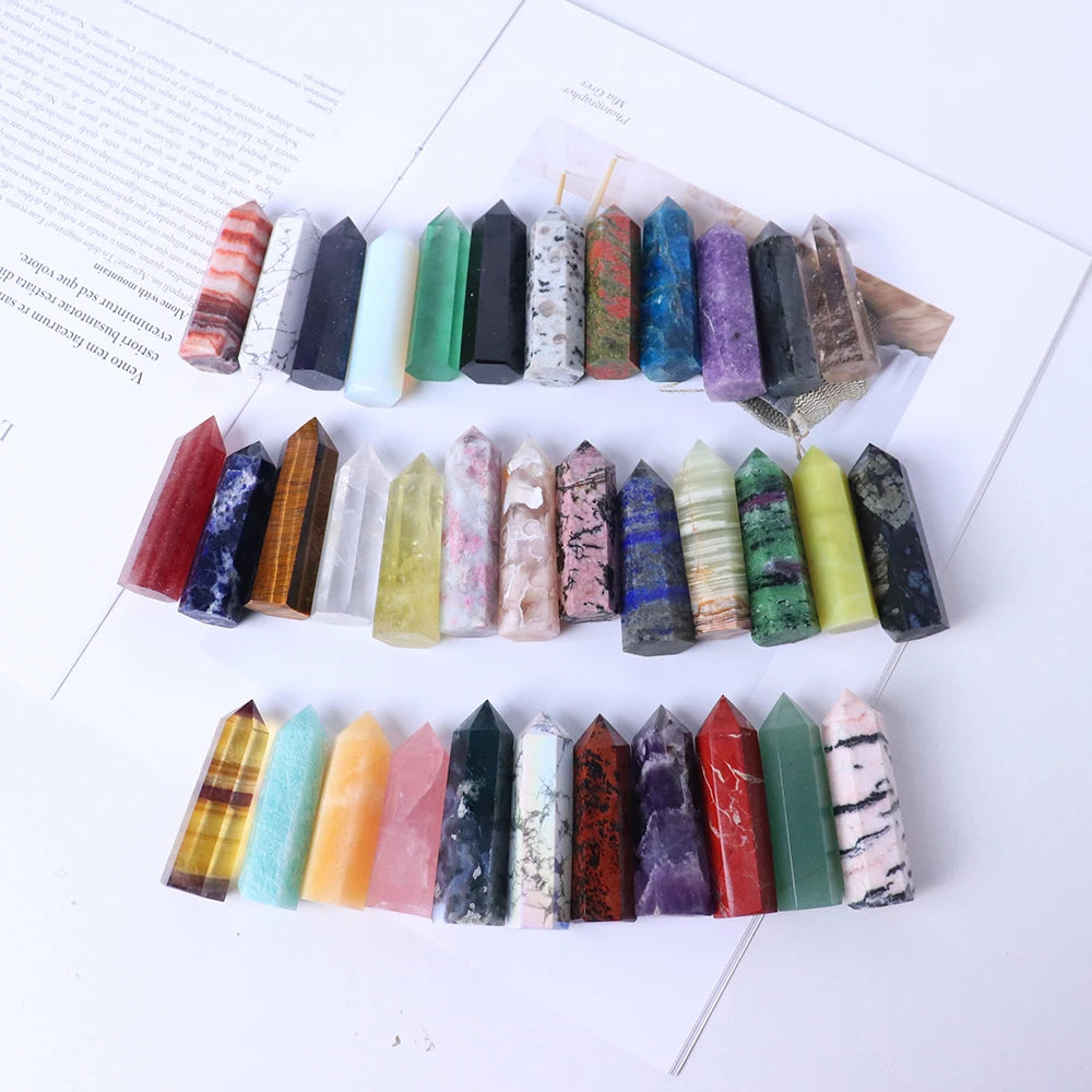 1kg Natural Crystal Tower Energy Rose Quartz Column 5-10cm Amethyst Gem Magic Stick Wholesale Health Decoration