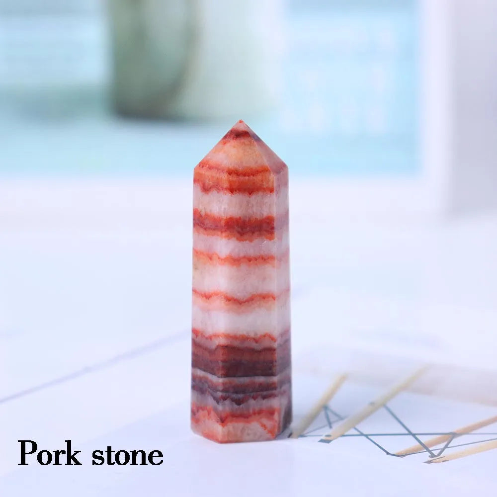 1kg Natural Crystal Tower Energy Rose Quartz Column 5-10cm Amethyst Gem Magic Stick Wholesale Health Decoration