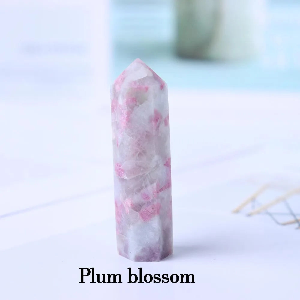 1kg Natural Crystal Tower Energy Rose Quartz Column 5-10cm Amethyst Gem Magic Stick Wholesale Health Decoration