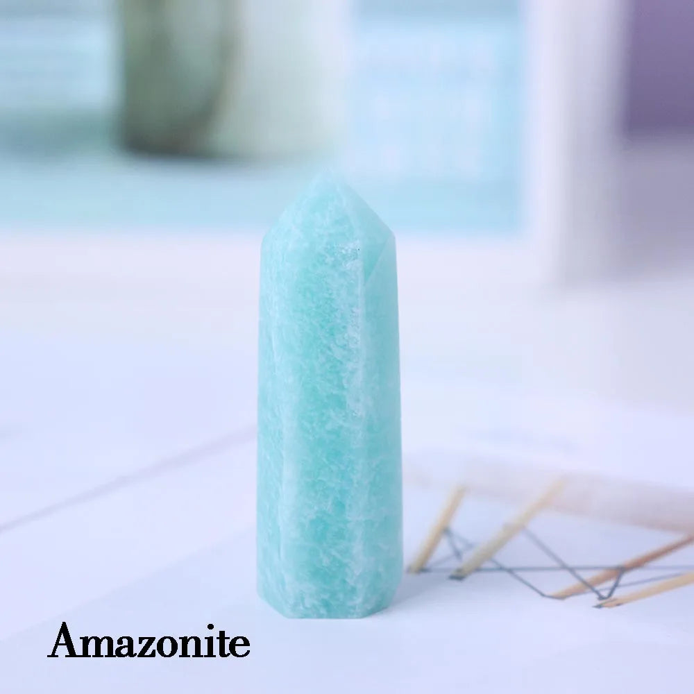 1kg Natural Crystal Tower Energy Rose Quartz Column 5-10cm Amethyst Gem Magic Stick Wholesale Health Decoration