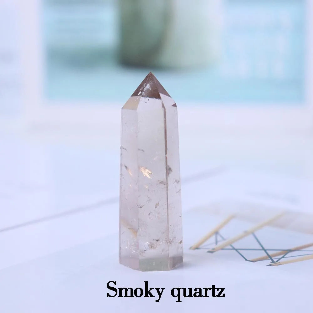 1kg Natural Crystal Tower Energy Rose Quartz Column 5-10cm Amethyst Gem Magic Stick Wholesale Health Decoration