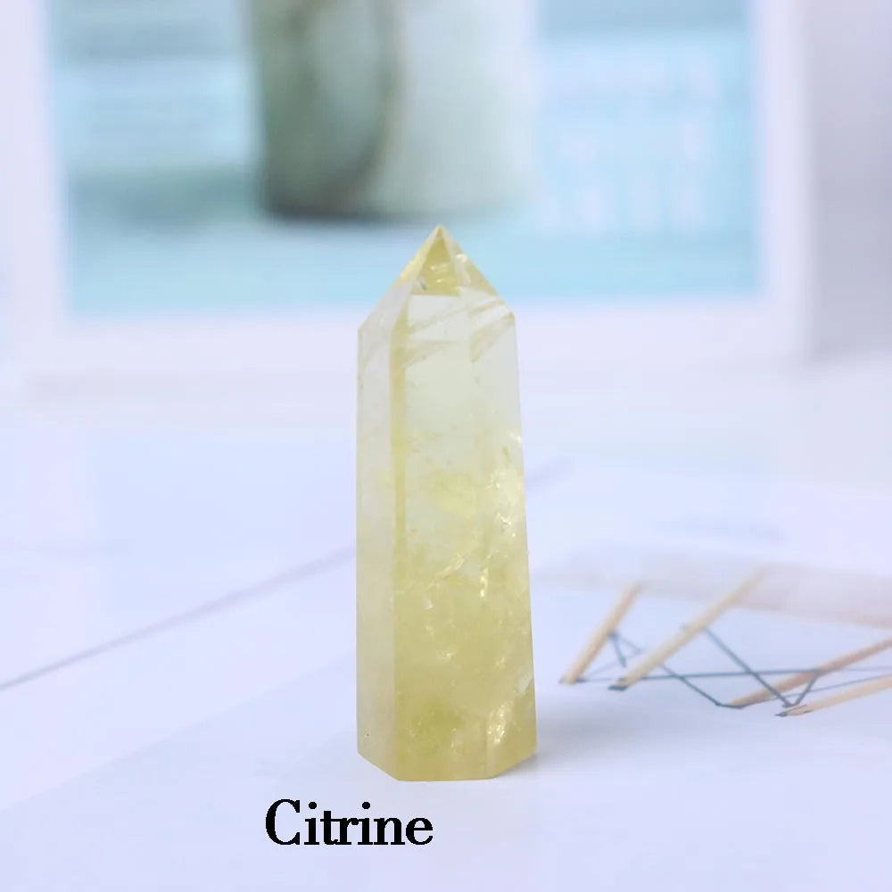 1kg Natural Crystal Tower Energy Rose Quartz Column 5-10cm Amethyst Gem Magic Stick Wholesale Health Decoration