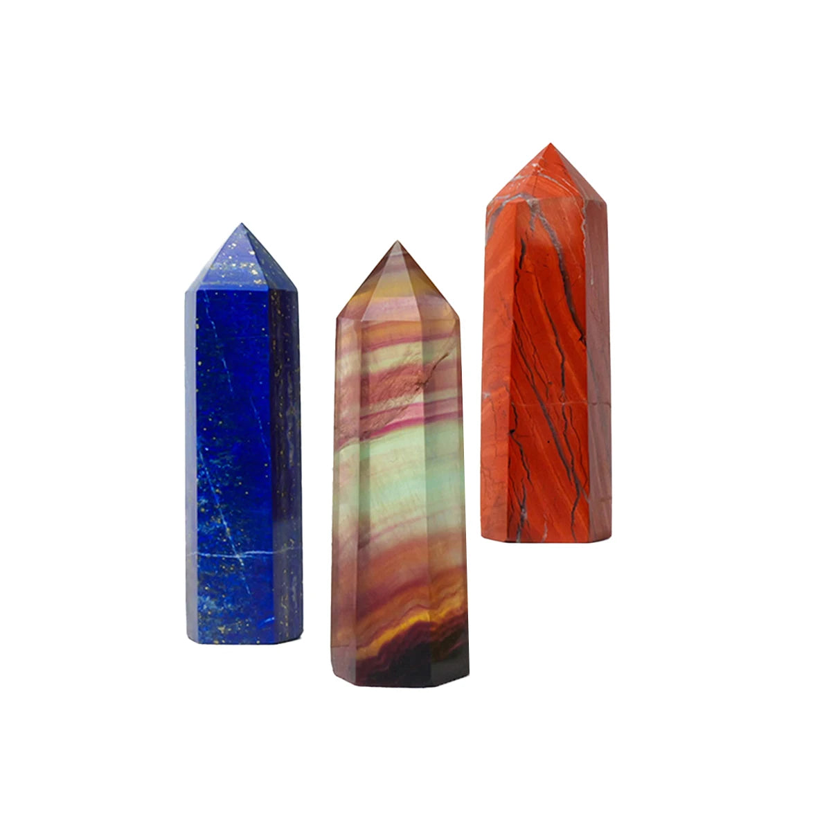 1pc 12x3.5cm Natural Crystal Point Hand Polished Magic Wand Crystal Tower For Home Furnishing Decoration