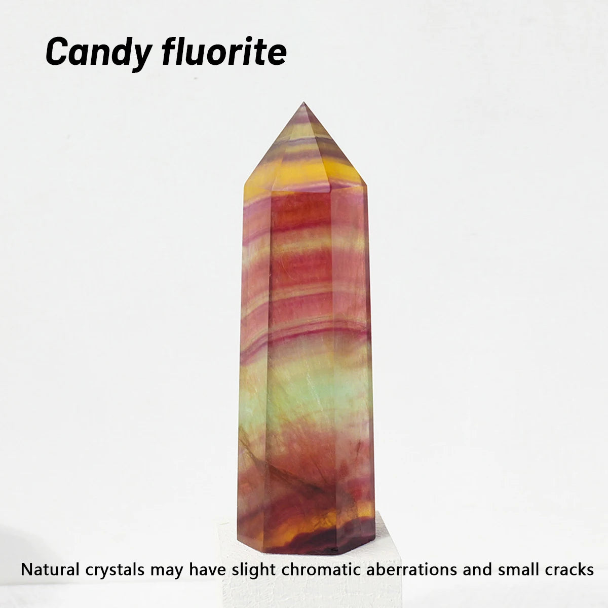 1pc 12x3.5cm Natural Crystal Point Hand Polished Magic Wand Crystal Tower For Home Furnishing Decoration