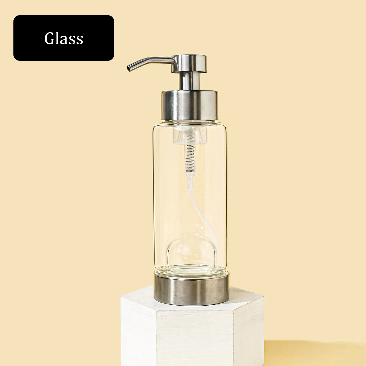 1pc Manual Soap Dispenser Natural Crystal Gravel Stone Chips Hand Sanitizer Bottle Containers Press Empty Bottles