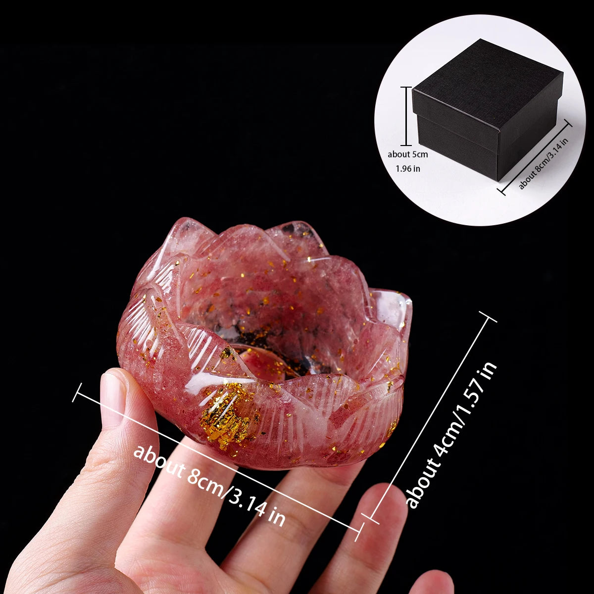 1pc Natural Crystal Dropper Resin Reiki Stone Candle Base Degaussing Cornucopia Healing Meditation Decoration home decoration