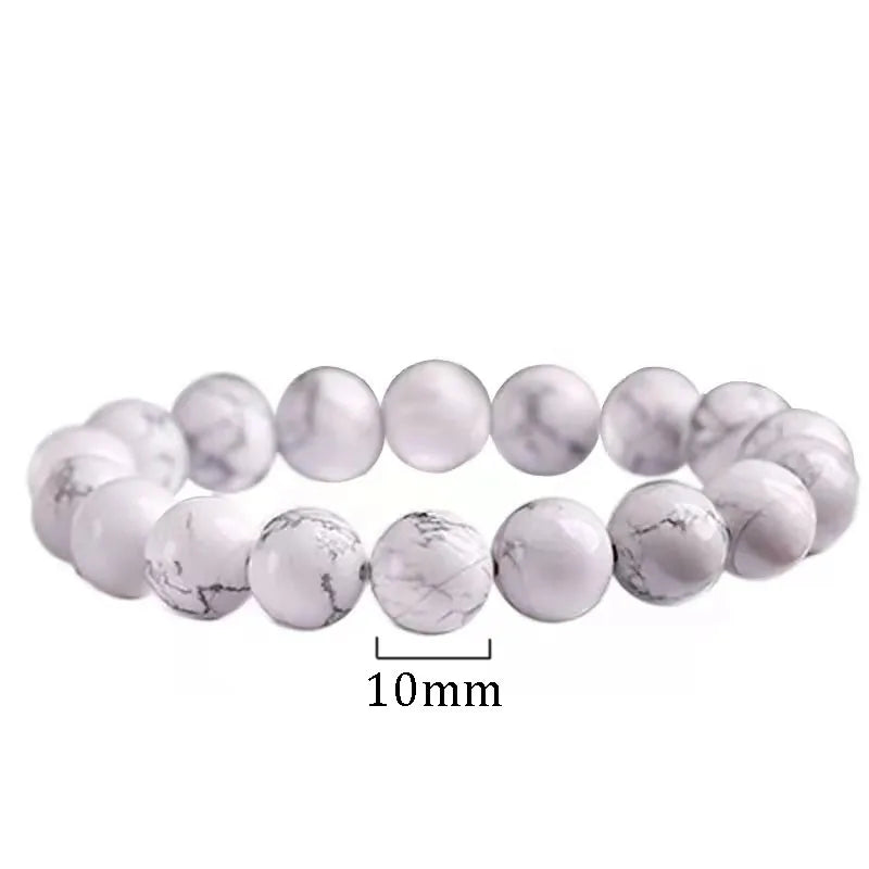 1pc Natural Crystal Jewelry Natural Howlite Hand String Energy Quartz Health Decoration Gem Gift