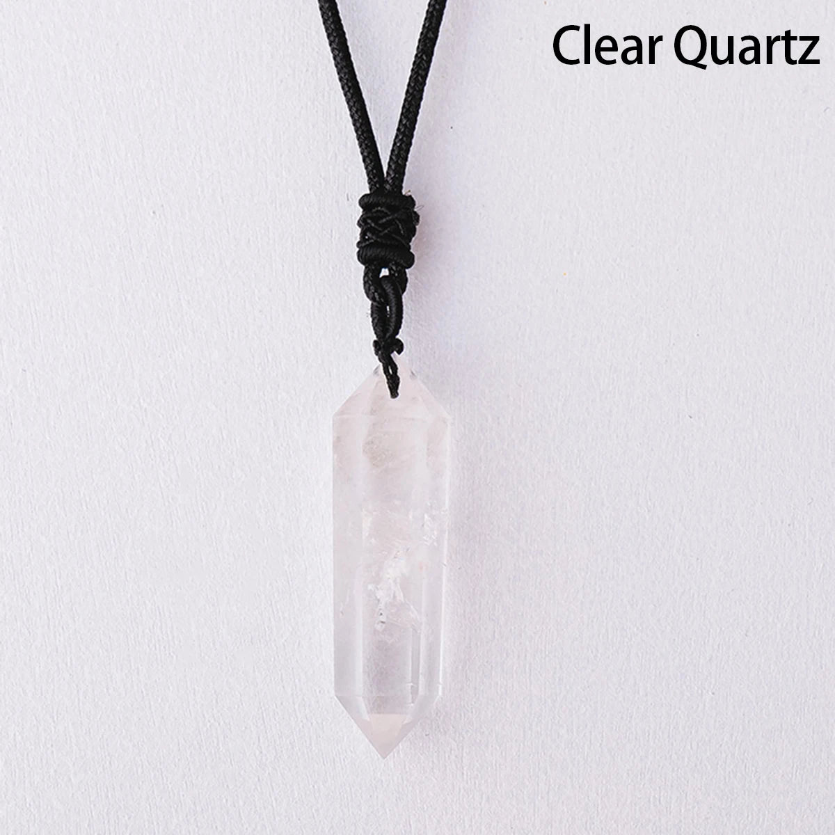 1pc Natural Crystal Quartz Double Point Pendant Crystal Tower Necklace Health energy healing stone for gift