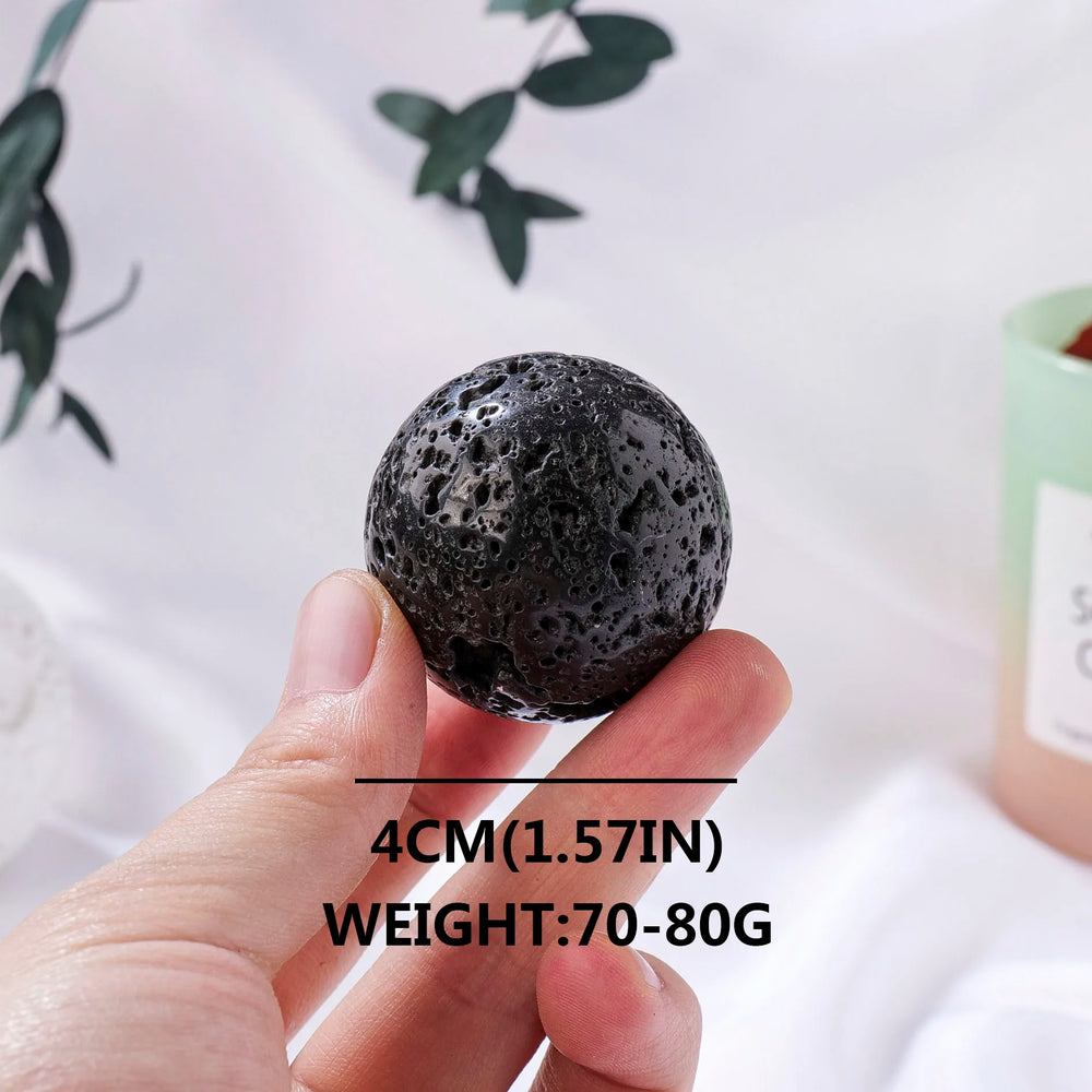 1pc Natural Crystal Volcanic Stone Magic Ball Gift Collection Earth Massager Home Decoration Sphere Ornaments