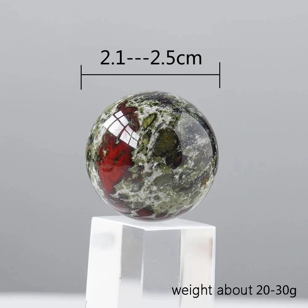 1pc Natural Healing Crystal Ball Polished Dragon Blood Stone Sphere Figurine Meditation Photography Prop Home Office Decoration