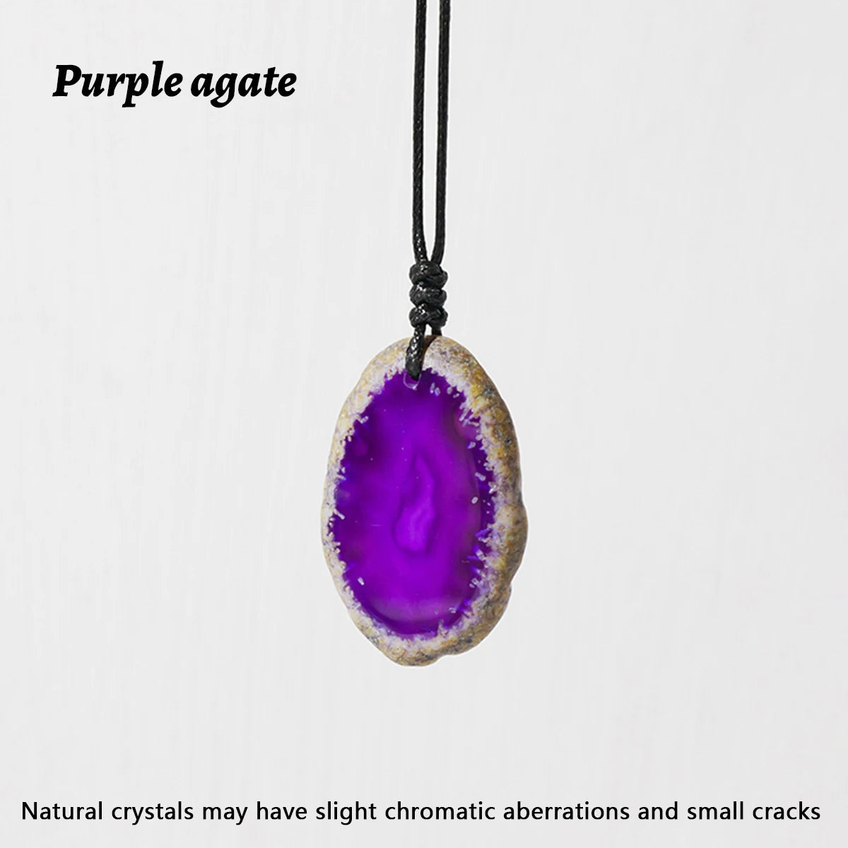 1pc Natural Healing Gemstone Agate Slices Irregular stones Pendant Charm Crystal Necklace Energy Amulet Jewelry Gift