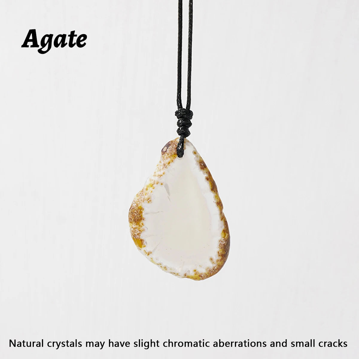 1pc Natural Healing Gemstone Agate Slices Irregular stones Pendant Charm Crystal Necklace Energy Amulet Jewelry Gift