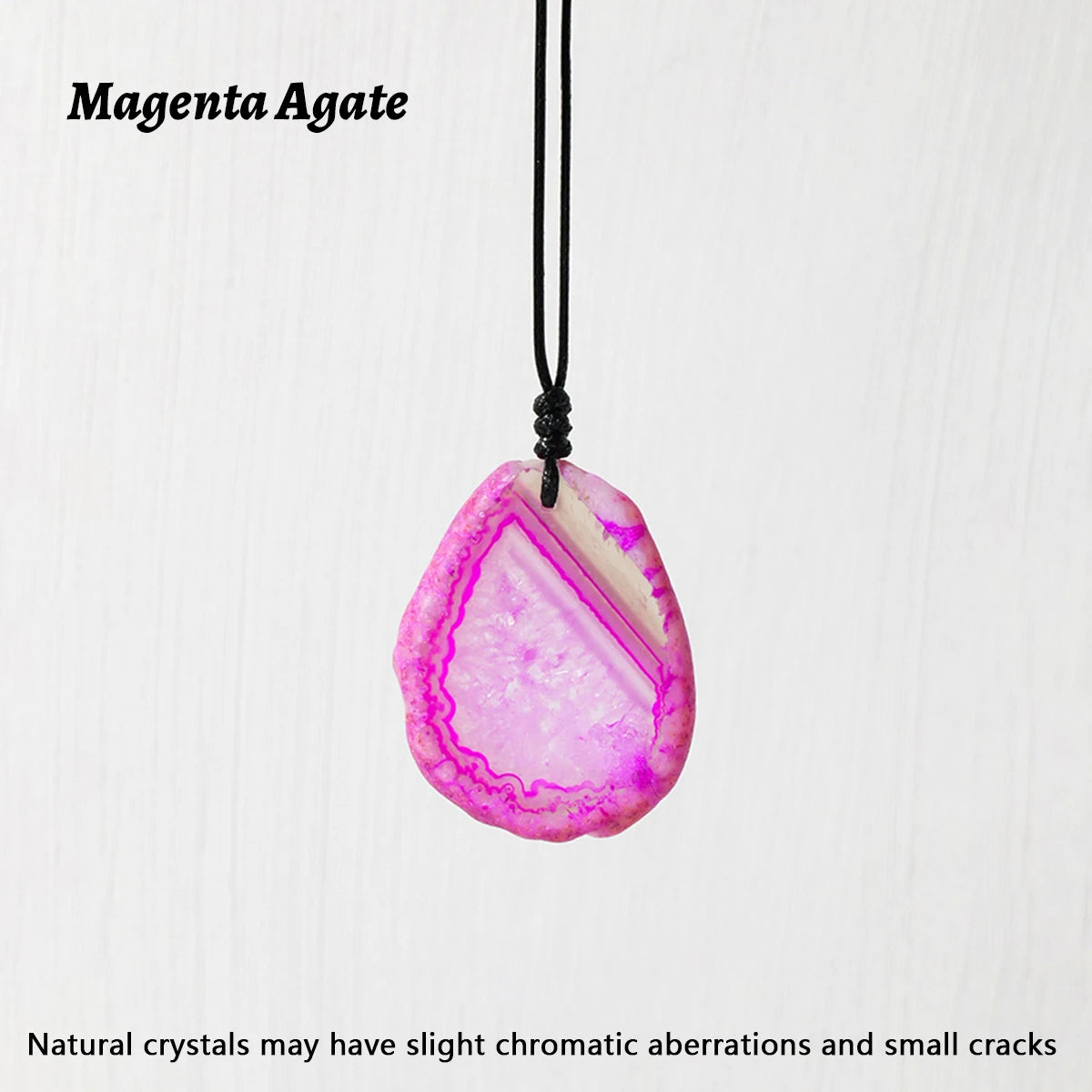 1pc Natural Healing Gemstone Agate Slices Irregular stones Pendant Charm Crystal Necklace Energy Amulet Jewelry Gift