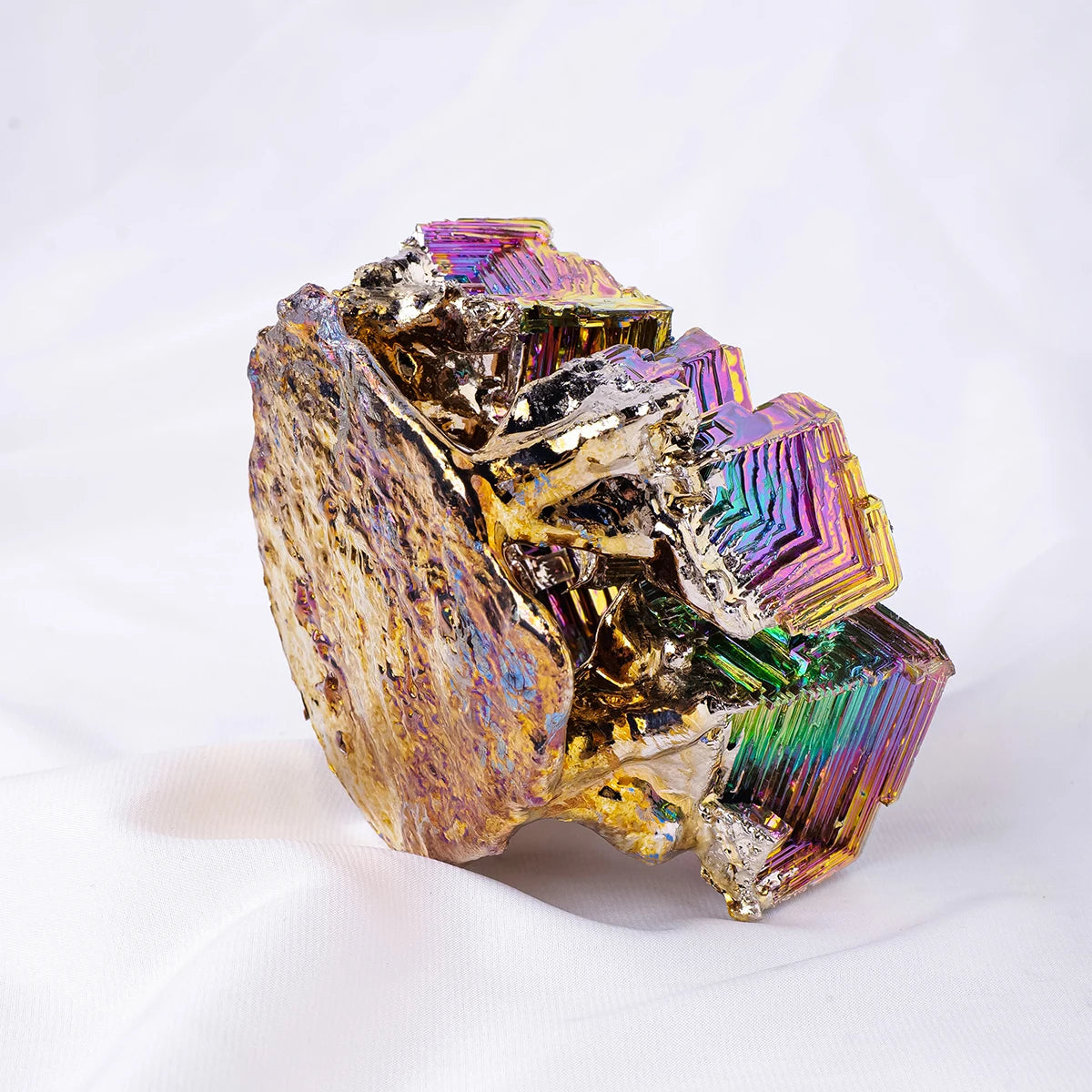 1pc Natural Quartz Mineral Specimen Crystal Stone Rainbow Metallic Reiki Bismuth ore Irregular Shaped Stones Wholesale