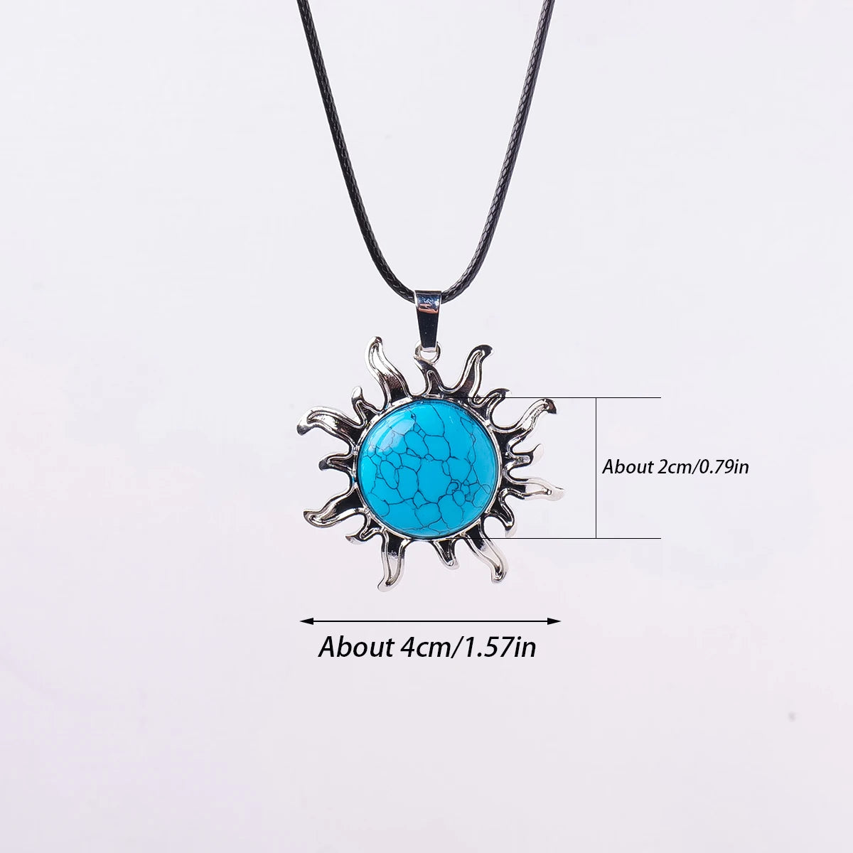 1pc Natural Stone Crystal Sun Apollo Pendant Necklace Ornament Decorative Chakra Home Decoration