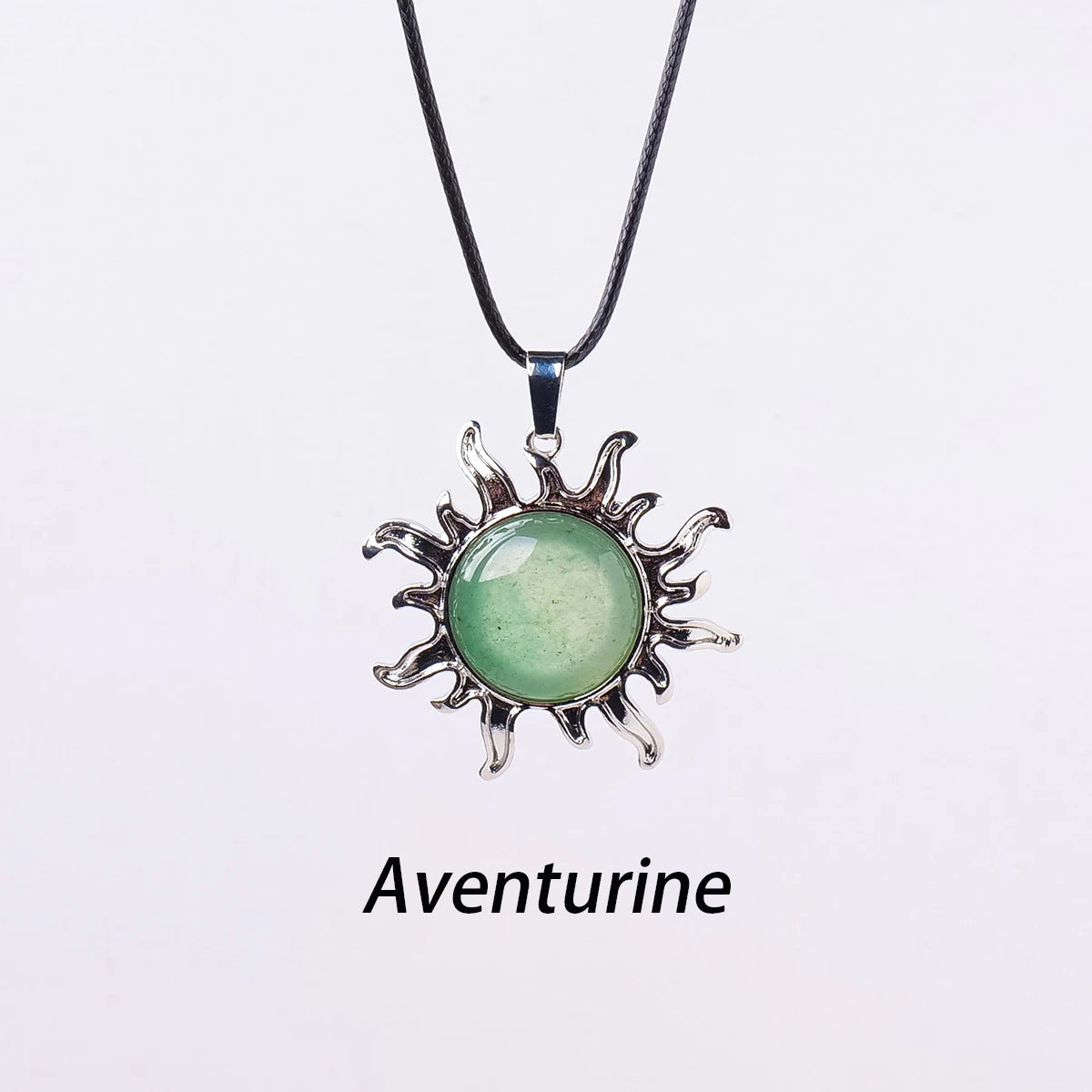 1pc Natural Stone Crystal Sun Apollo Pendant Necklace Ornament Decorative Chakra Home Decoration