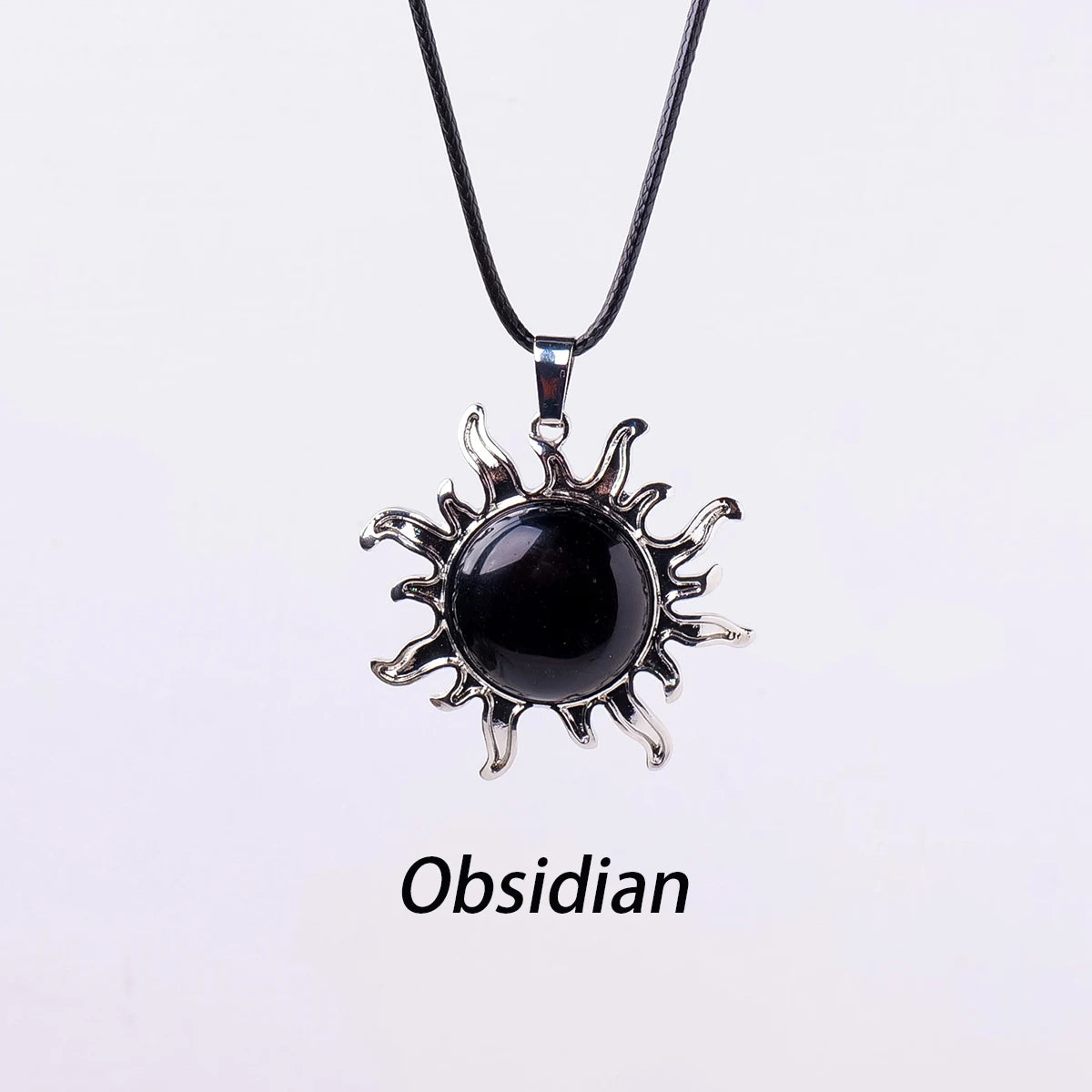 1pc Natural Stone Crystal Sun Apollo Pendant Necklace Ornament Decorative Chakra Home Decoration