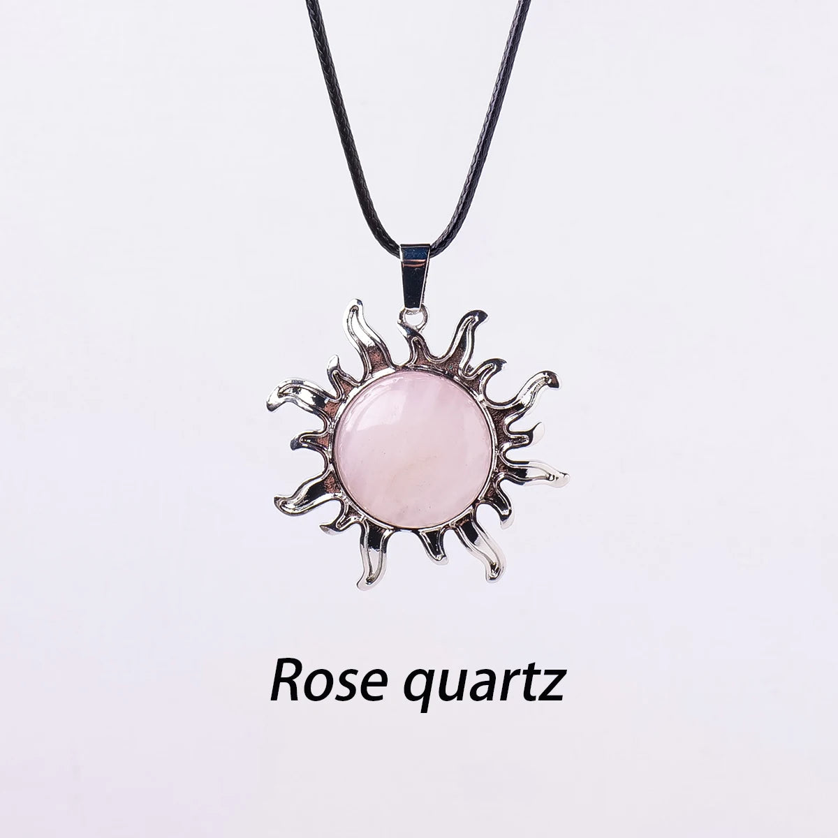 1pc Natural Stone Crystal Sun Apollo Pendant Necklace Ornament Decorative Chakra Home Decoration